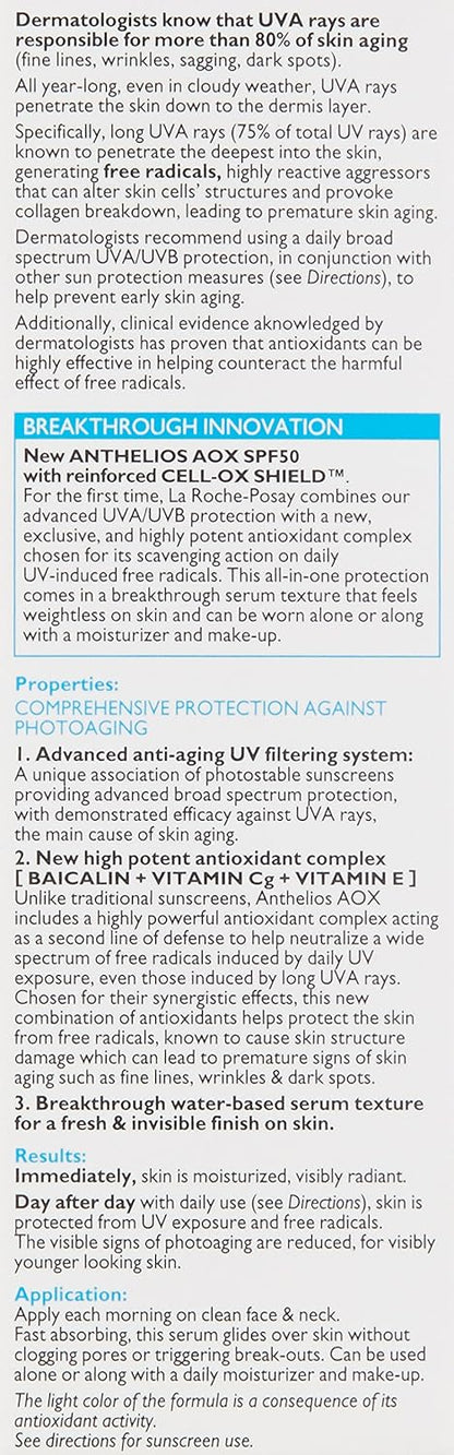 La Roche-Posay Anthelios AOX Serum SPF 50 – Daily Antioxidant Ritual for Mindful Skincare