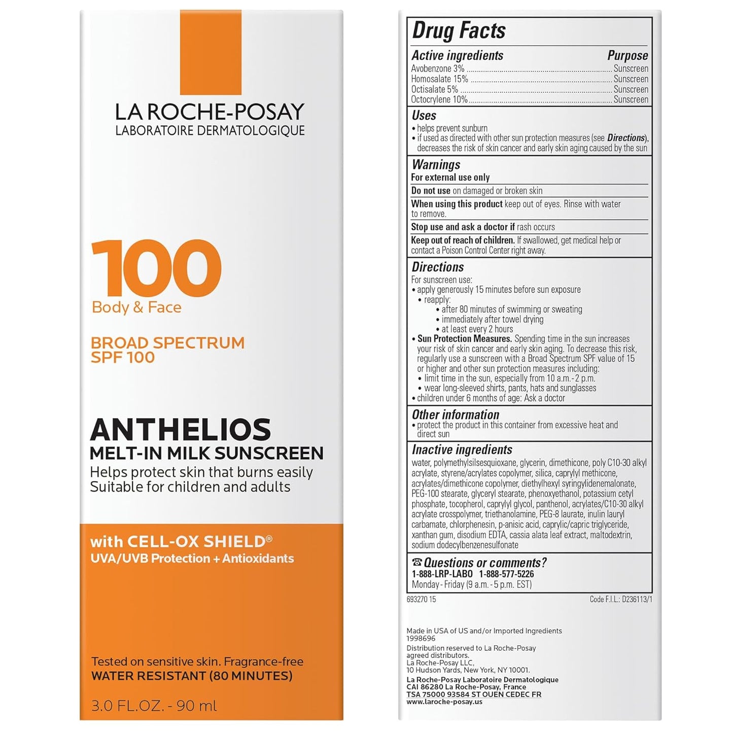 La Roche-Posay Anthelios Melt-In Milk SPF 100 for Patio, Beach, and Camping Days