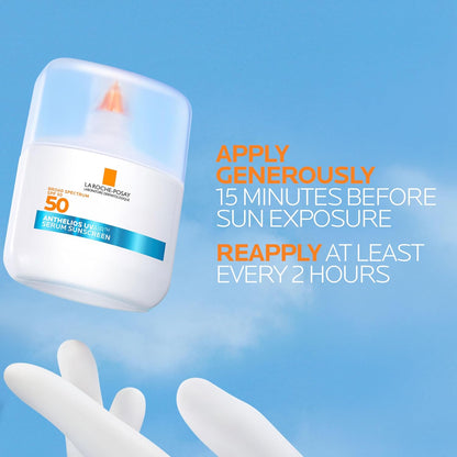 La Roche-Posay Anthelios SPF 50 Sunscreen Serum – Clean, Invisible Protection for Minimalist Routines