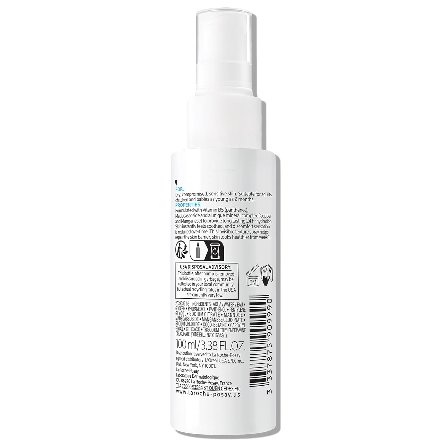 La Roche-Posay Cicaplast B5 Hydrating Mist – Soothing Skin Ritual for Daily Self-Care & Barrier Repair