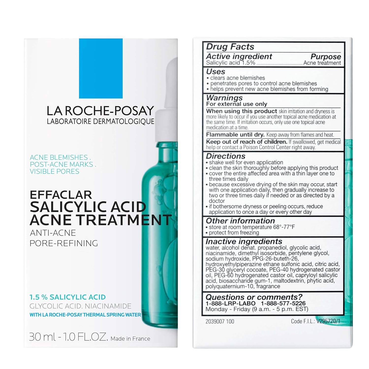 La Roche-Posay Effaclar Serum – Lightweight Multi-Acid Acne Treatment in Sleek Drop Format