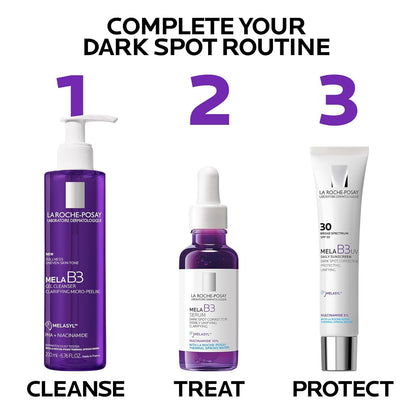 La Roche-Posay Mela B3 Gel Cleanser for Mindful AM Skincare Routines, Gentle Face Wash to Fade Dark Spots