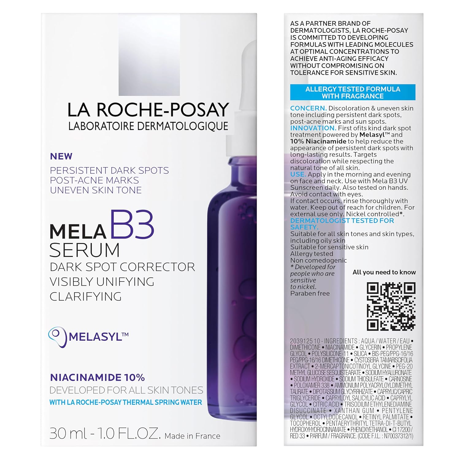 La Roche-Posay Mela B3 Serum – Premium Dark Spot Corrector with Patented Melasyl for Elevated Skincare