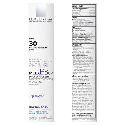 La Roche-Posay Mela B3 UV Daily Sunscreen – Mindful Morning Skincare Ritual With SPF 30 & Dark Spot Treatment