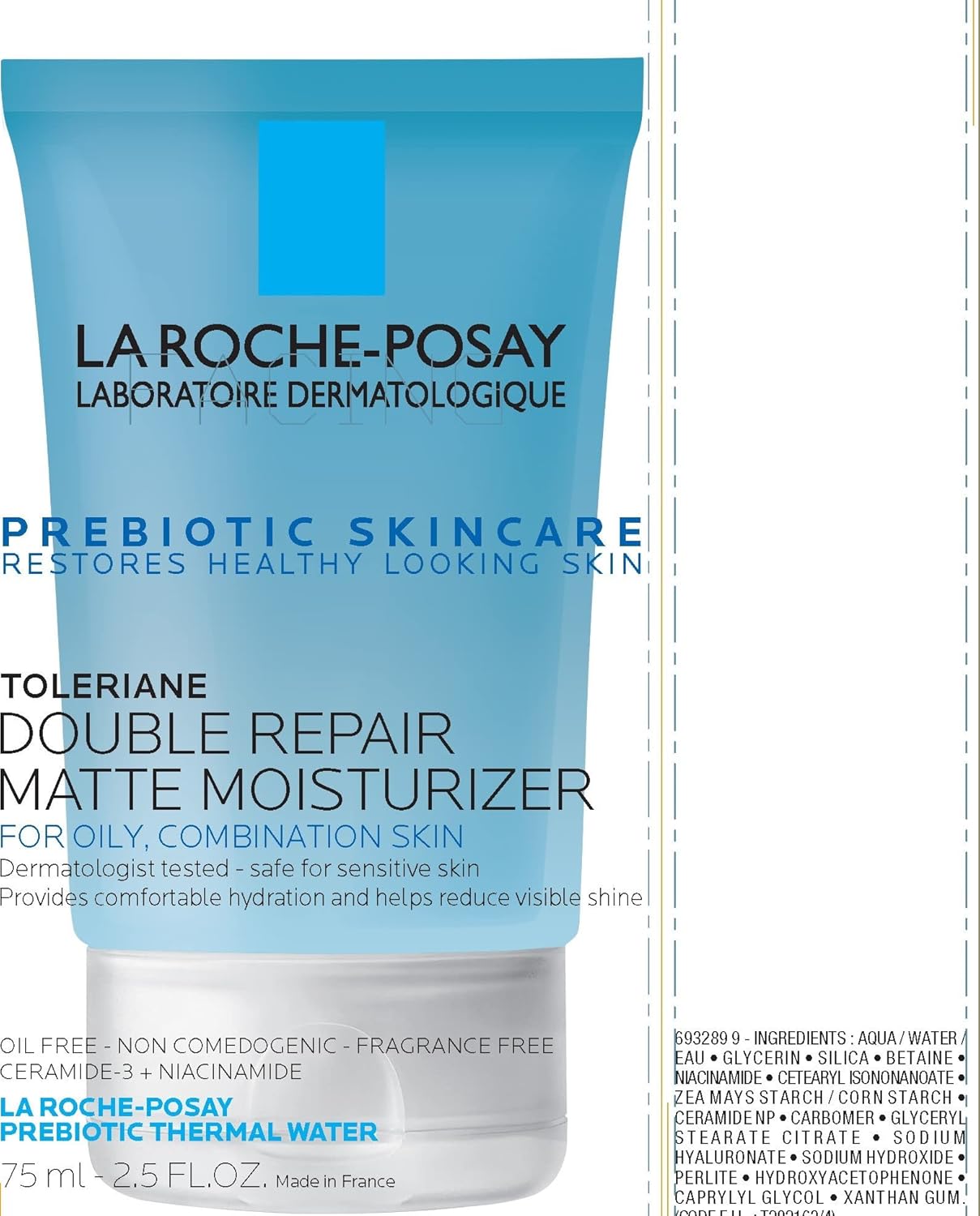 La Roche-Posay Toleriane Double Repair Matte Moisturizer – Clean, Oil-Free Daily Essential for Oily Skin
