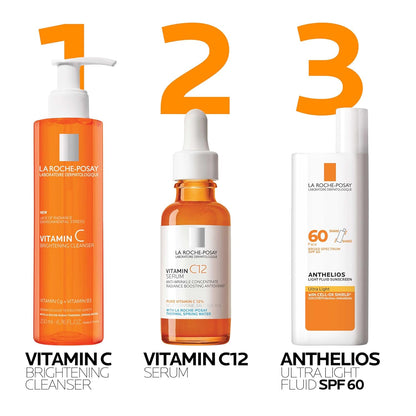 La Roche-Posay Vitamin C Brightening Face Wash – Premium Dermatologist-Formulated Cleanser for Elevated Skincare