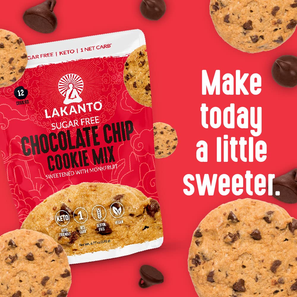 Lakanto Sugar Free Chocolate Chip Cookie Mix – Family Baking for Kids with Sugar Restrictions