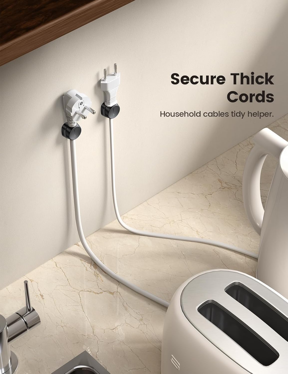 Lamicall Cable Holder Clips – Minimalist Desk Cable Organizer for Clutter-Free Apartments, Clear Adhesive