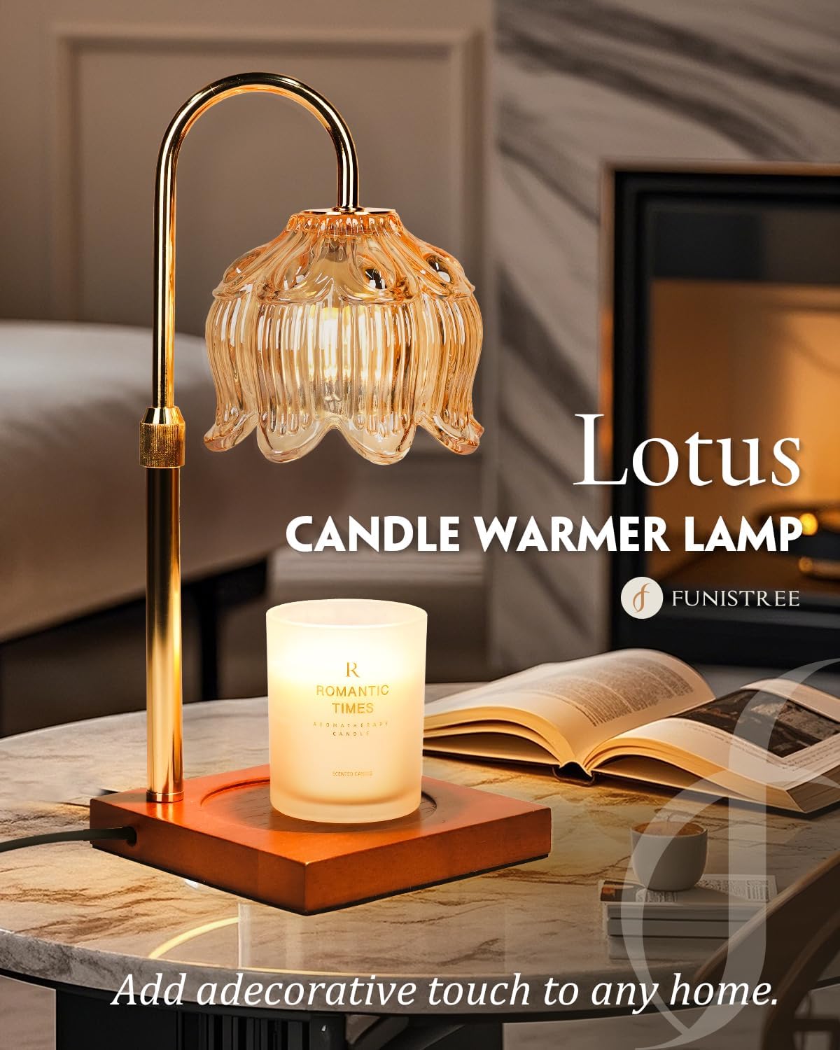 LampDepot Candle Warmer Lamp – Thoughtful Birthday Gift for Mom and Her, Dimmable Wax Melt Lamp with Timer for Women Who Love Cozy Home Fragrance