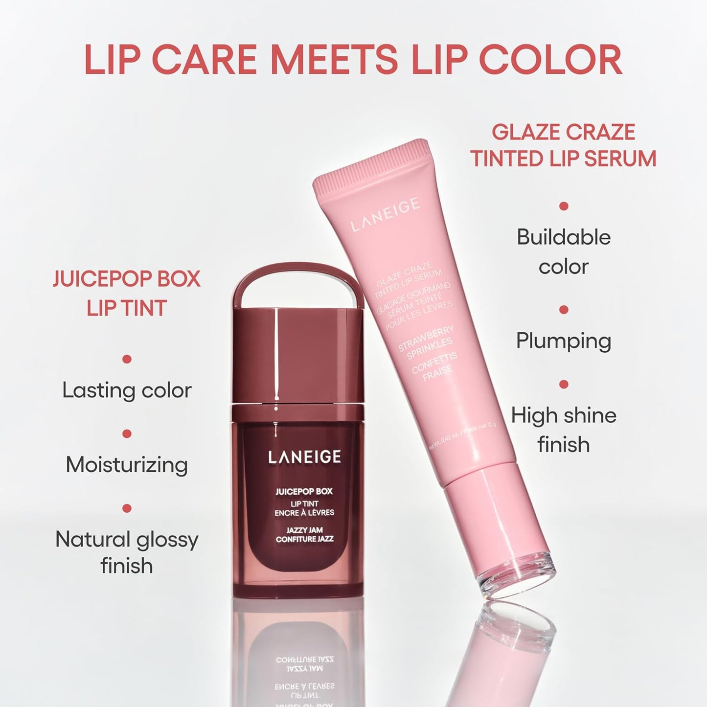LANEIGE JuicePop Box Lip Tint – K-Beauty Birthday Gift for Her, Buildable Hydrating Color in a Ready-to-Give Box