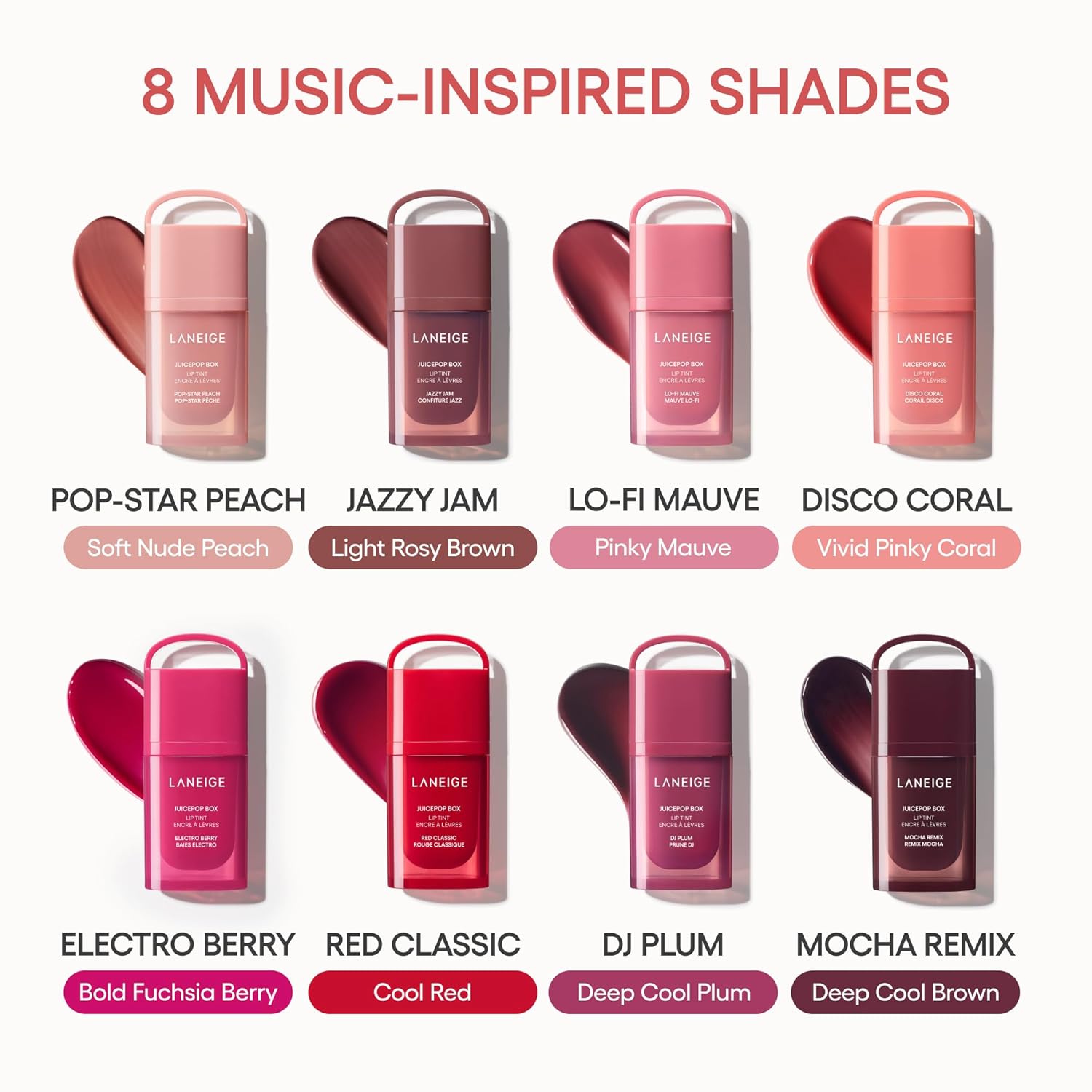 LANEIGE JuicePop Box Lip Tint – K-Beauty Birthday Gift for Her, Buildable Hydrating Color in a Ready-to-Give Box