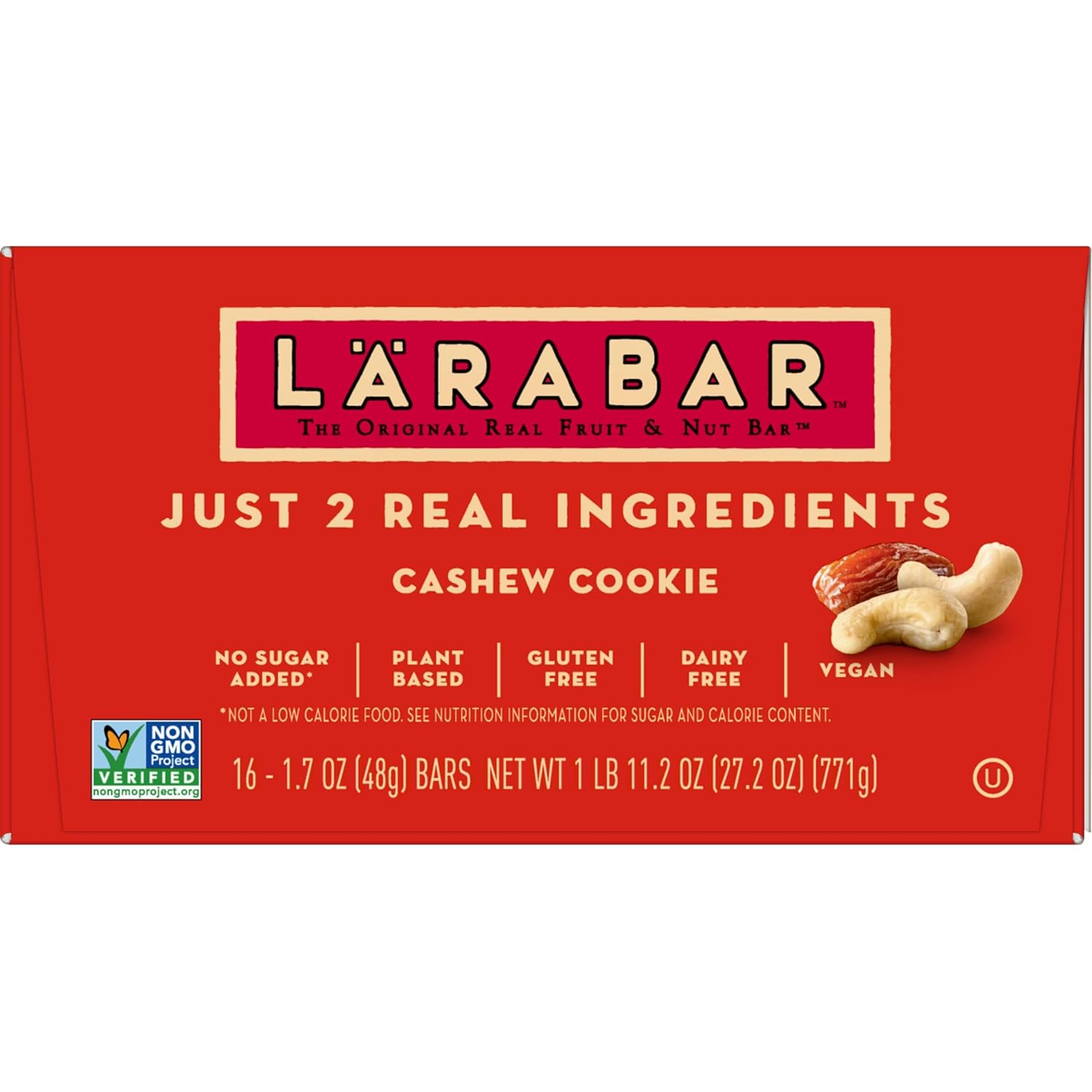 Larabar Cashew Cookie Bars – Two-Ingredient School Lunchbox Snack for Kids