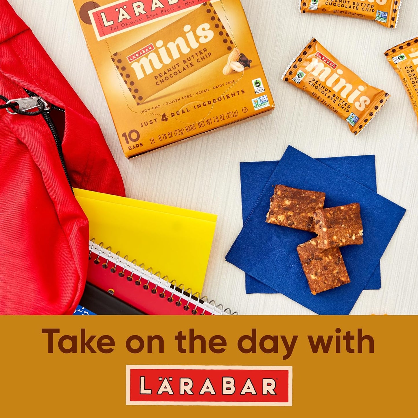 Larabar Minis Chocolate Chip Snack Packs – Lightweight Trail Fuel for Hiking and Backpacking, 30 Bars