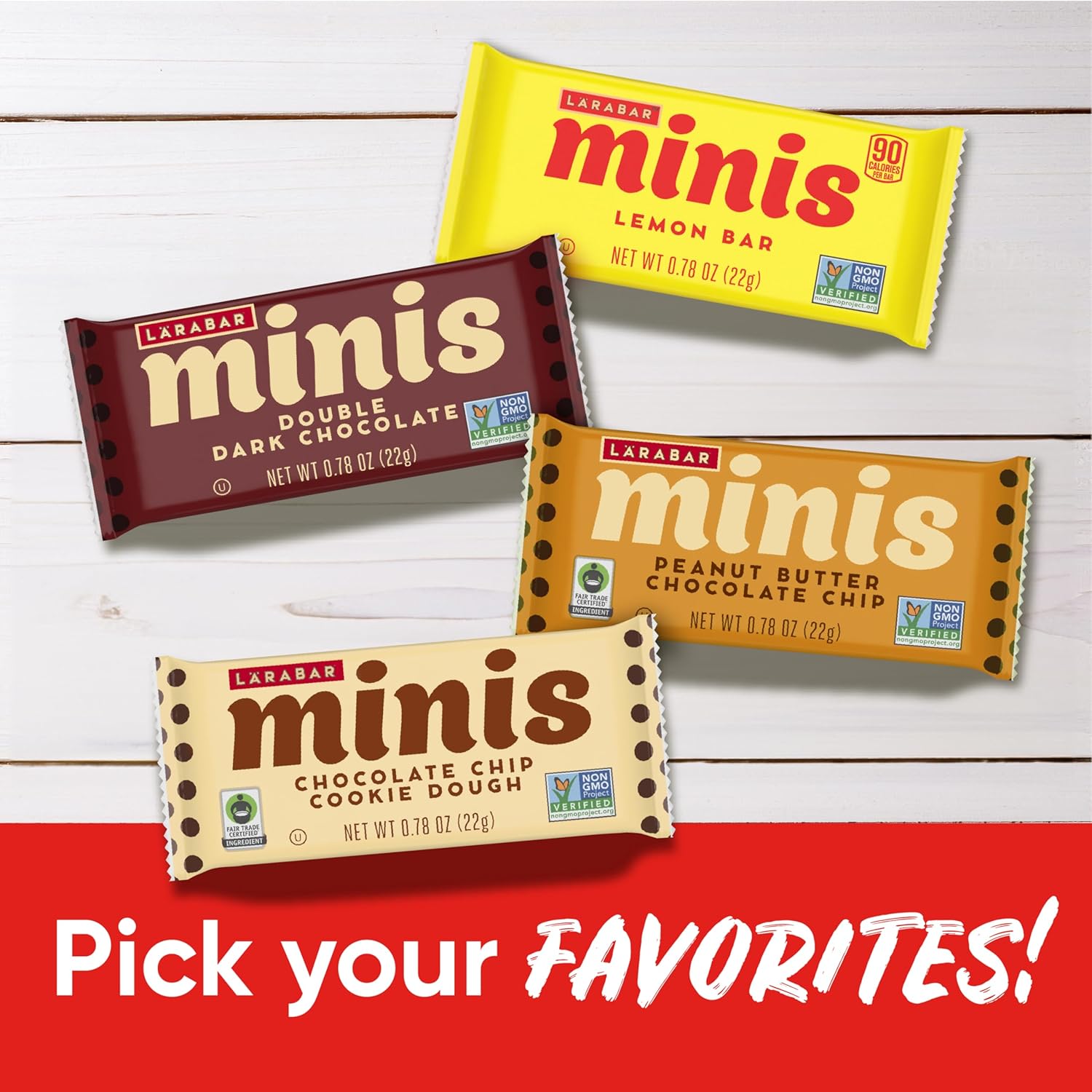 Larabar Minis Chocolate Chip Snack Packs – Lightweight Trail Fuel for Hiking and Backpacking, 30 Bars