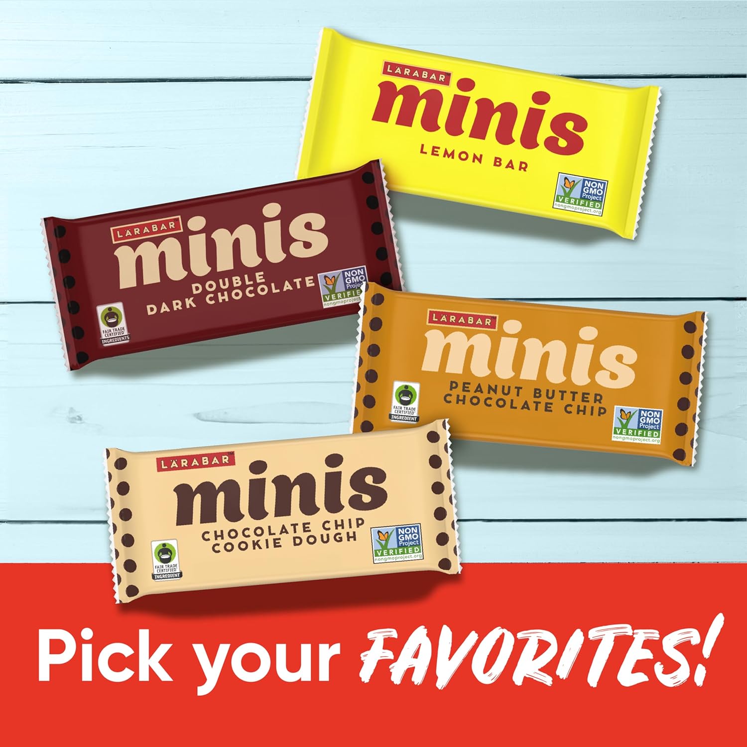 Larabar Minis Vegan Energy Bars – No Refrigeration Road Trip Snack for Travelers, 30 Mini Bars