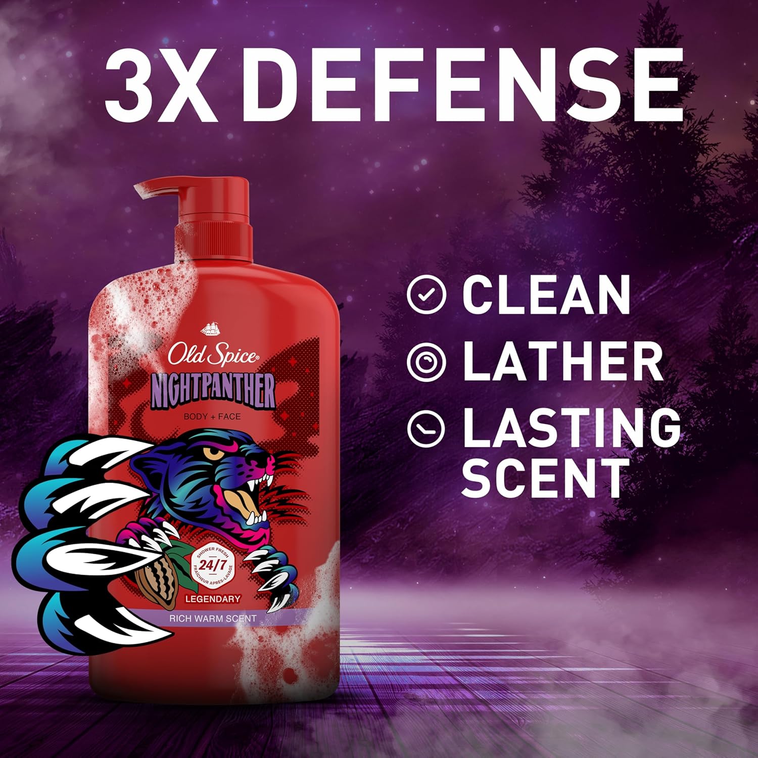 large 33.4 oz bottle size for extended daily use and value