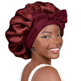 YANIBEST Large Silk Blend Sleep Bonnet – High-End Hair Protection Designed to Preserve Salon Treatments and Color-Treated Styles