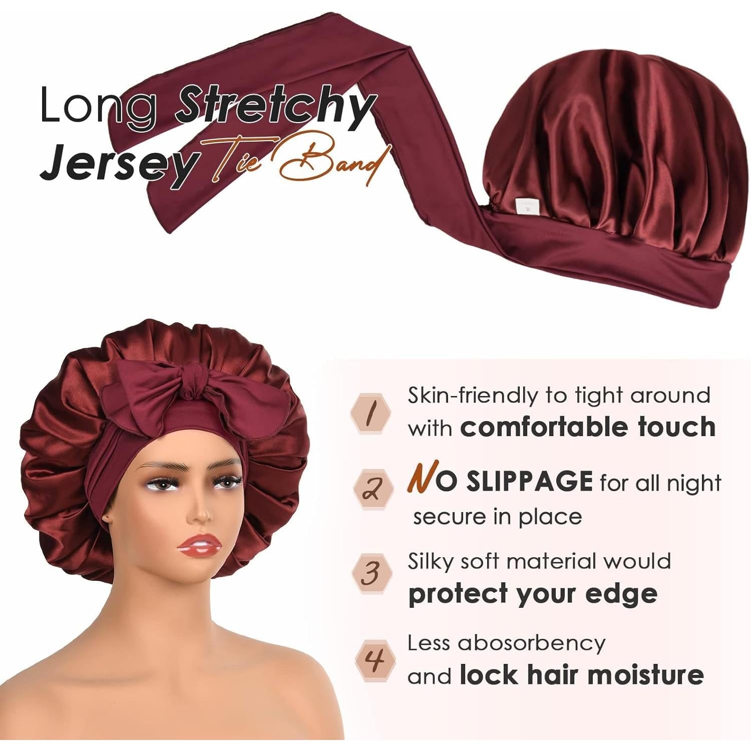 large size designed to accommodate long, thick, voluminous, or natural curly hair