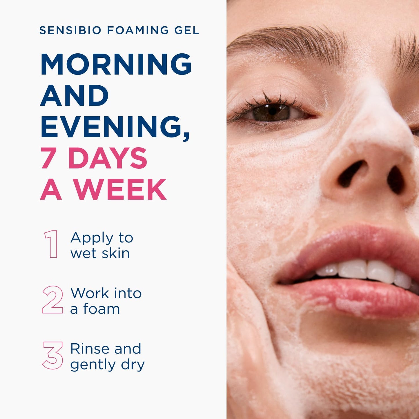 lathers into a foam on wet skin for tactile cleansing experience without harshness