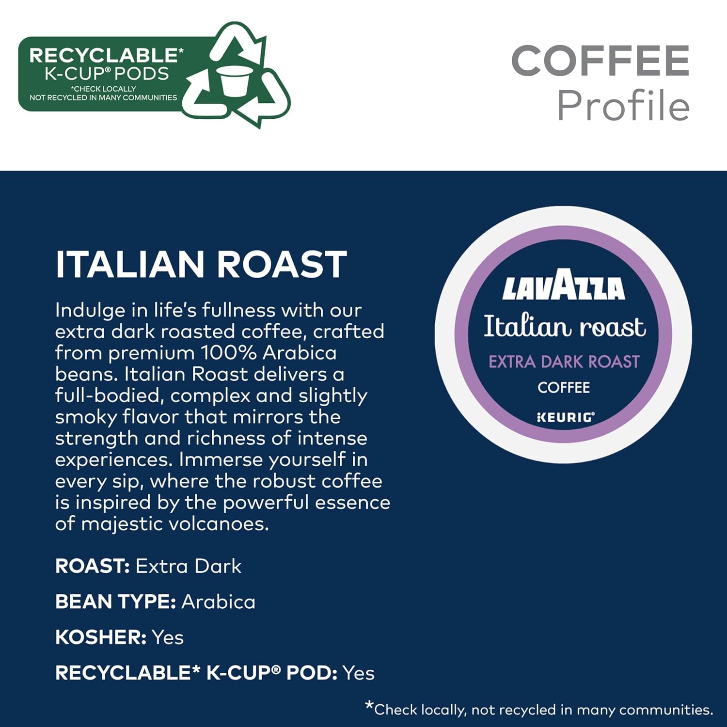 Lavazza Coffee Variety Pack – Office Break Room Pods for Shared Keurig Machines, 60 Count Assortment