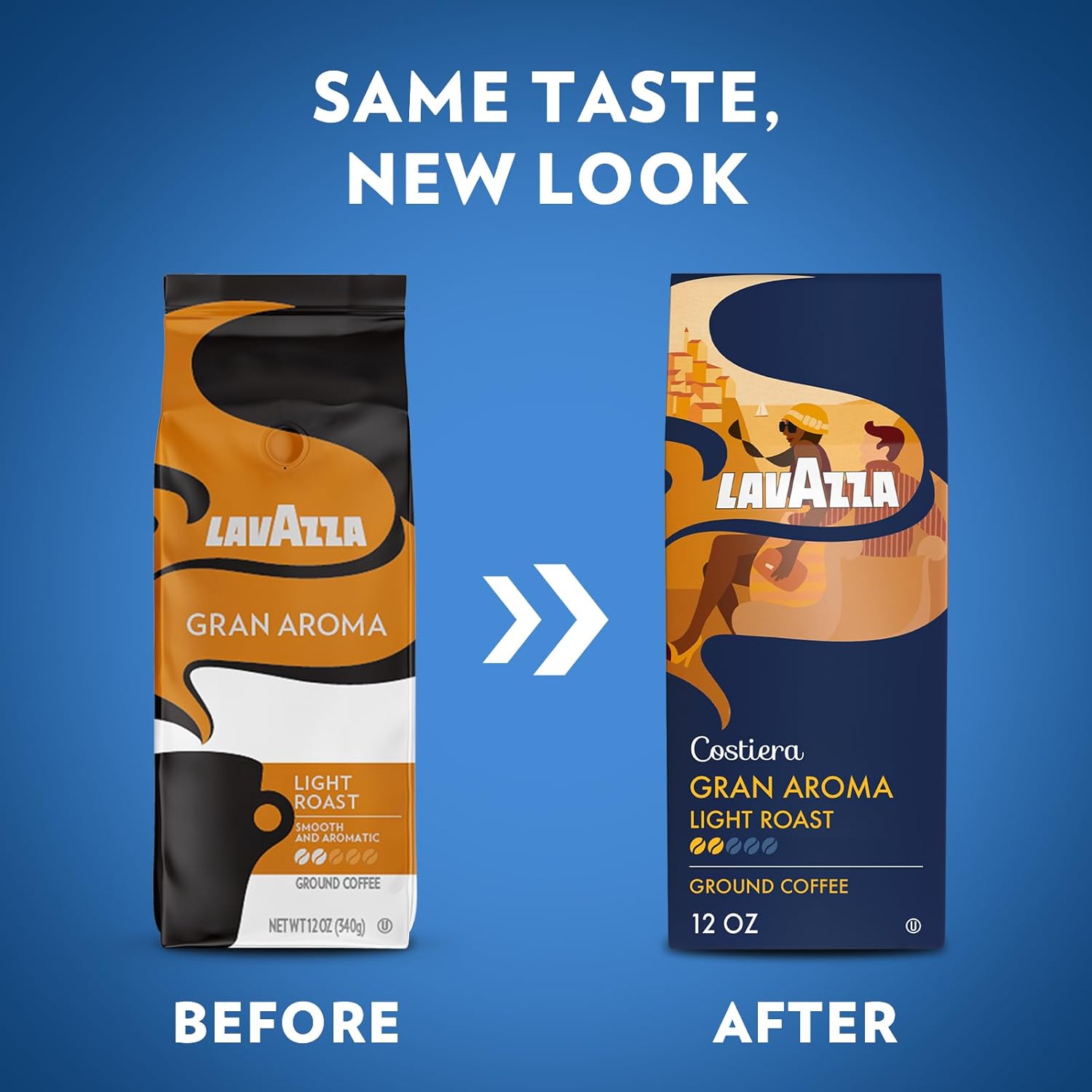 Lavazza Costiera Gran Aroma Ground Coffee – Premium Italian Light Roast for Elegant Home Brewing and Sophisticated Morning Rituals