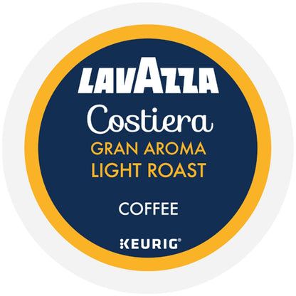 Lavazza Costiera Gran Aroma Premium Italian K-Cup Pods, Light Roast Coffee for Elegant Home Coffee Bar