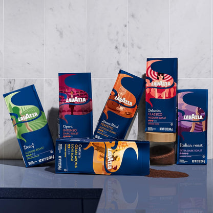 Lavazza Decaf Ground Coffee Medium Roast – Thoughtful Gourmet Gift for Coffee Lovers Who Avoid Caffeine