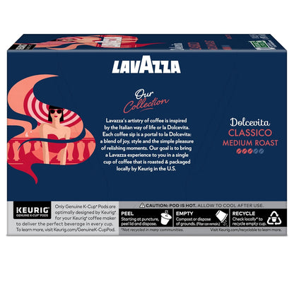 Lavazza Dolcevita Classico K-Cup Pods – Home Office Espresso for Focused Morning Work Sessions