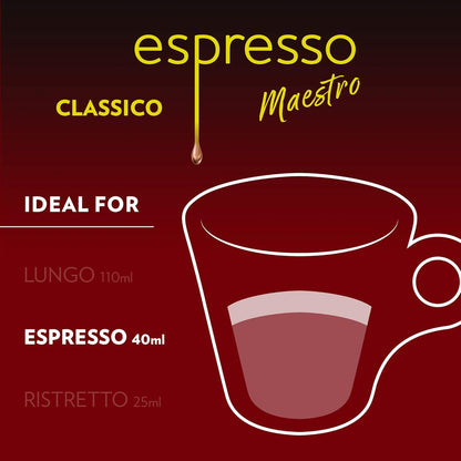Lavazza Espresso Maestro Classico Aluminum Capsules as Birthday Gift for Coffee Lovers, Nespresso Original Compatible Italian Medium Roast