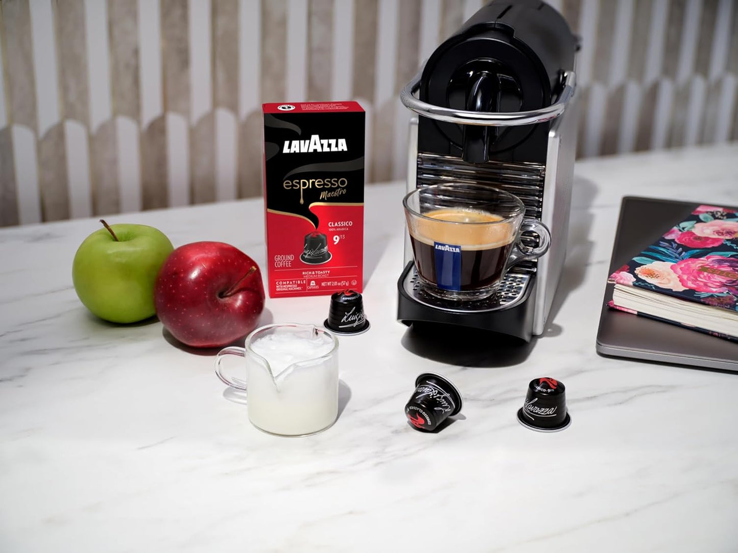 Lavazza Espresso Maestro Classico Aluminum Capsules as Birthday Gift for Coffee Lovers, Nespresso Original Compatible Italian Medium Roast