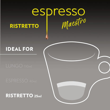 Lavazza Espresso Maestro Ristretto Capsule Box – Italian Coffee Gift Set for Coffee Lovers, Nespresso Original Compatible