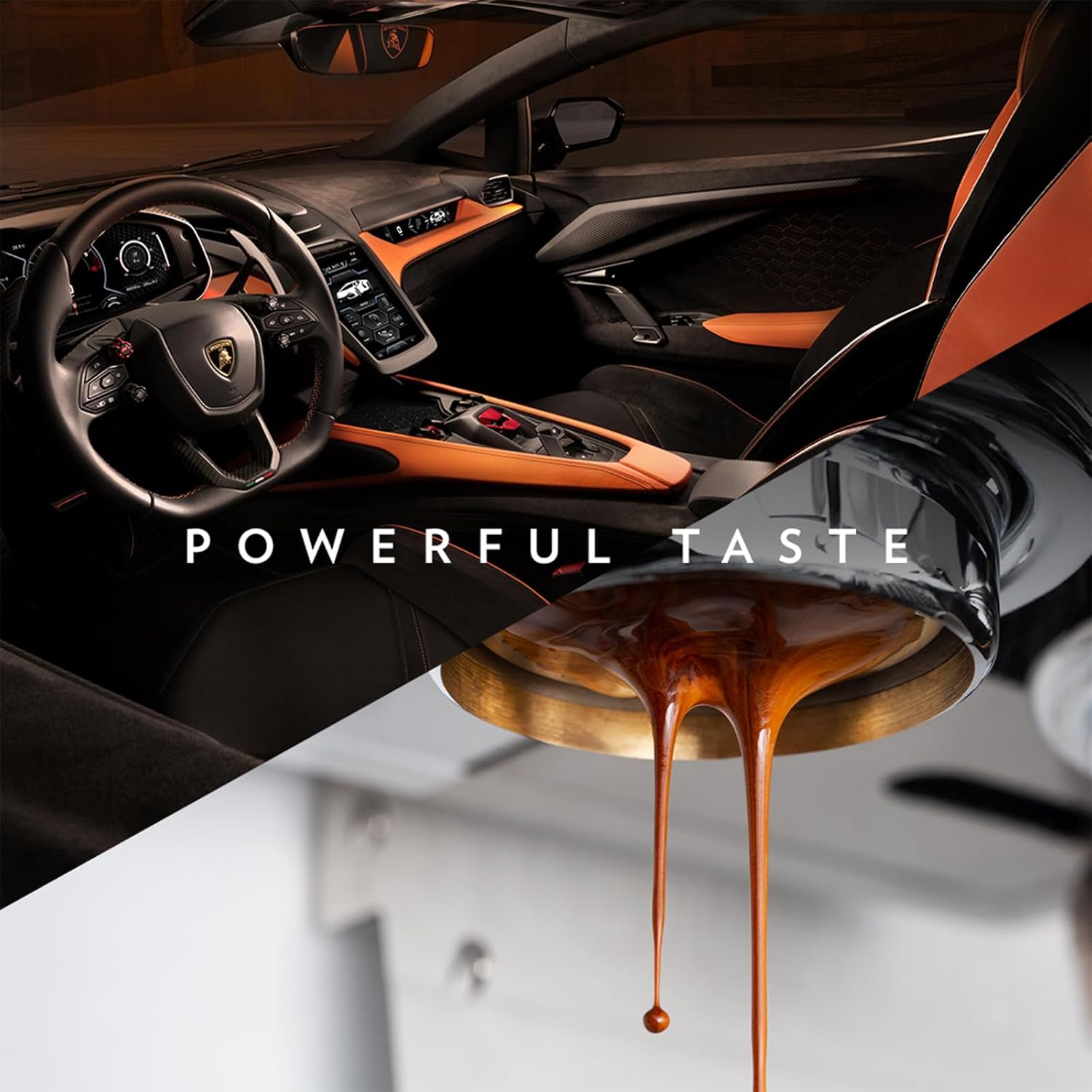 Lavazza Espresso Whole Bean for Automobili Lamborghini, Dark Roast Arabica Robusta Blend, 2.2 lb Bag for the Premium Home Barista Counter