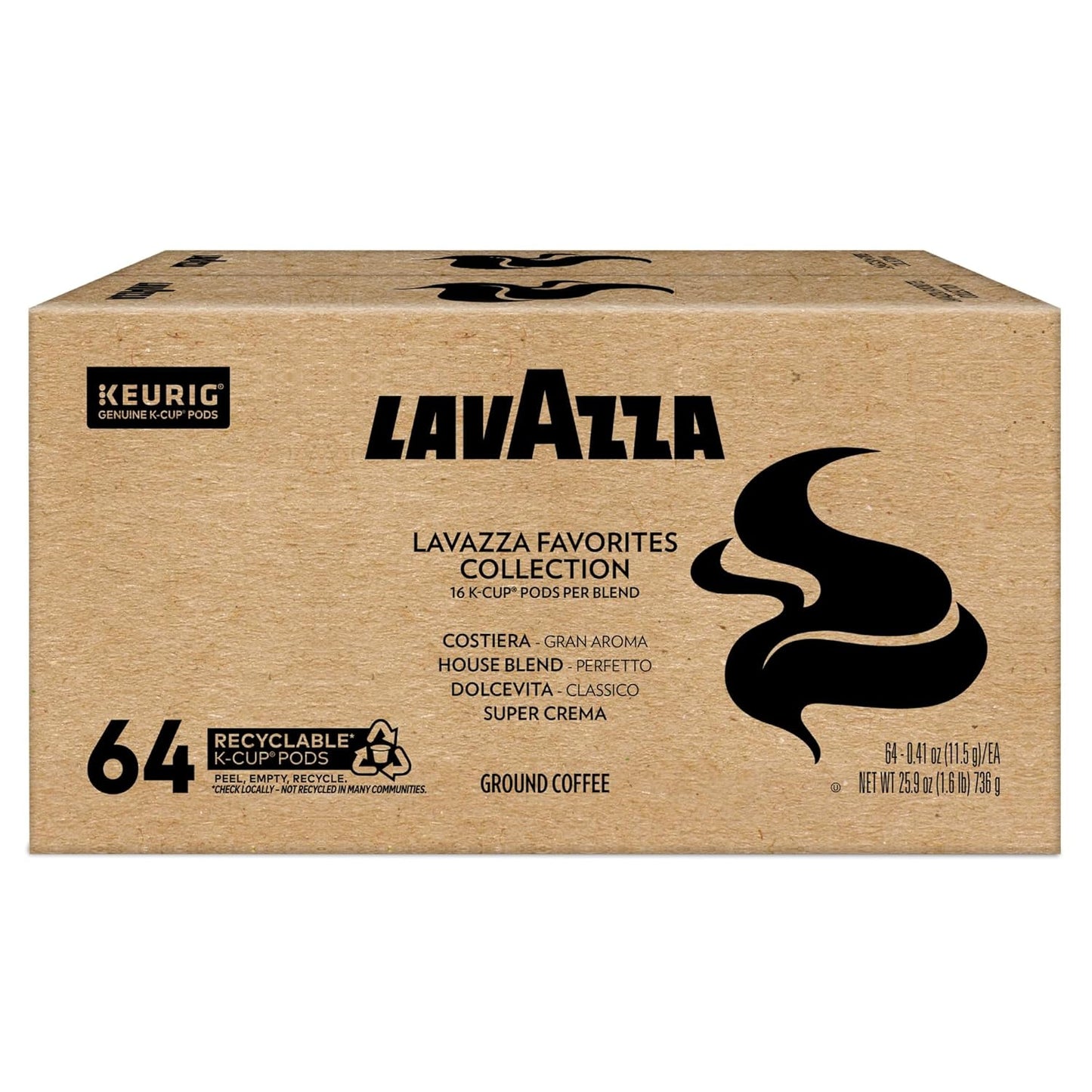 Lavazza Favorites Collection Variety Pack K-Cup Pods – Italian Coffee Sampler Gift for Mom, Birthday and Holiday Present