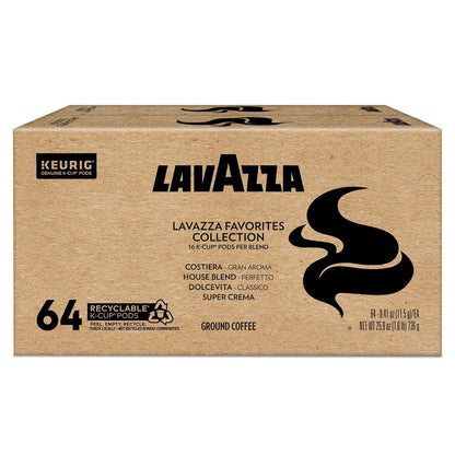 Lavazza Favorites Collection Variety Pack K-Cup Pods – Italian Coffee Sampler Gift for Mom, Birthday and Holiday Present