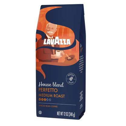 Lavazza House Blend Perfetto Whole Bean Coffee 12oz – Smooth Low-Intensity Coffee for Mindful Morning Rituals, Italian Medium Roast