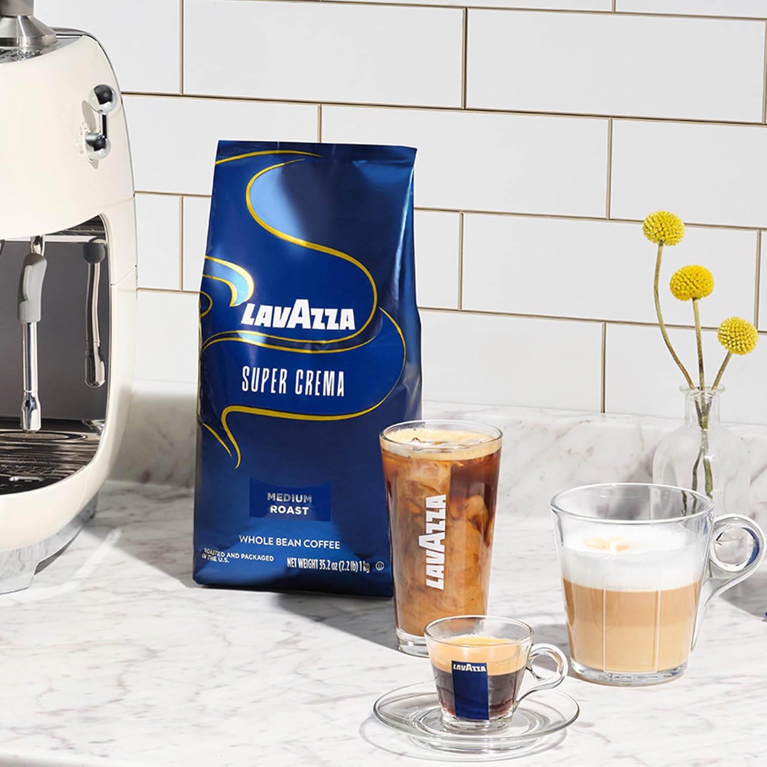 Lavazza Super Crema Whole Bean Coffee – Home Office Espresso Station for Daily Focus Rituals