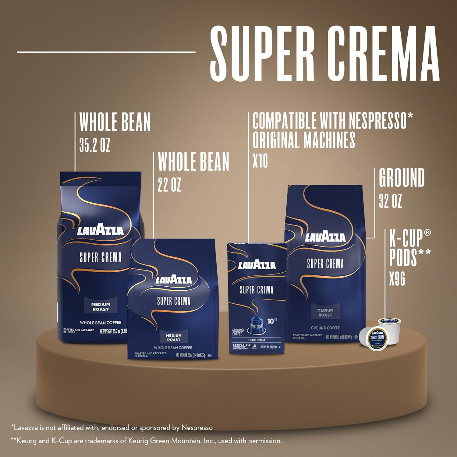 Lavazza Super Crema Whole Bean Coffee – Thoughtful Gift for Coffee Lovers and Home Baristas