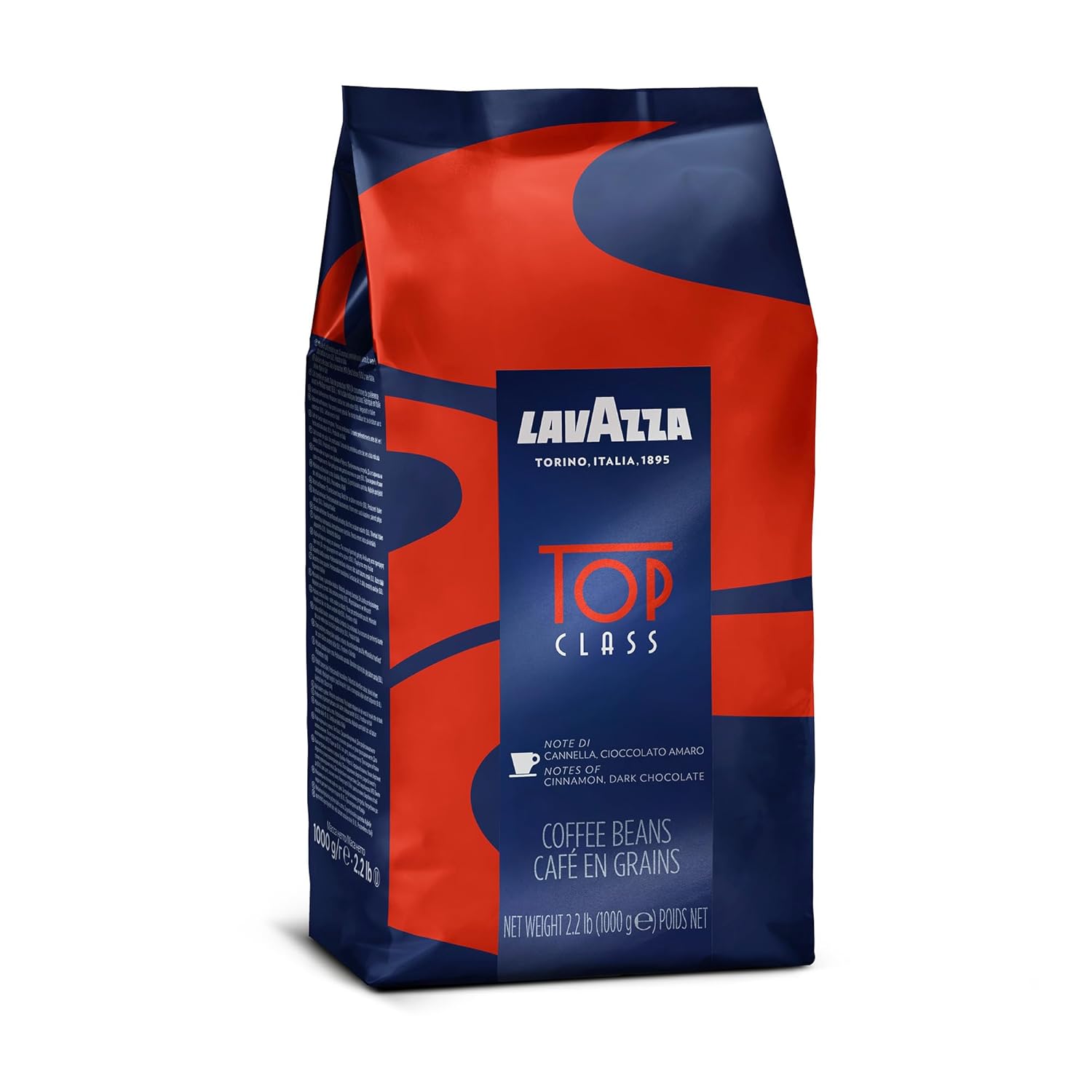 Lavazza Top Class Whole Bean Coffee Blend – Premium Italian Espresso for the Connoisseur's Home Café Counter, Daily Espresso Shots