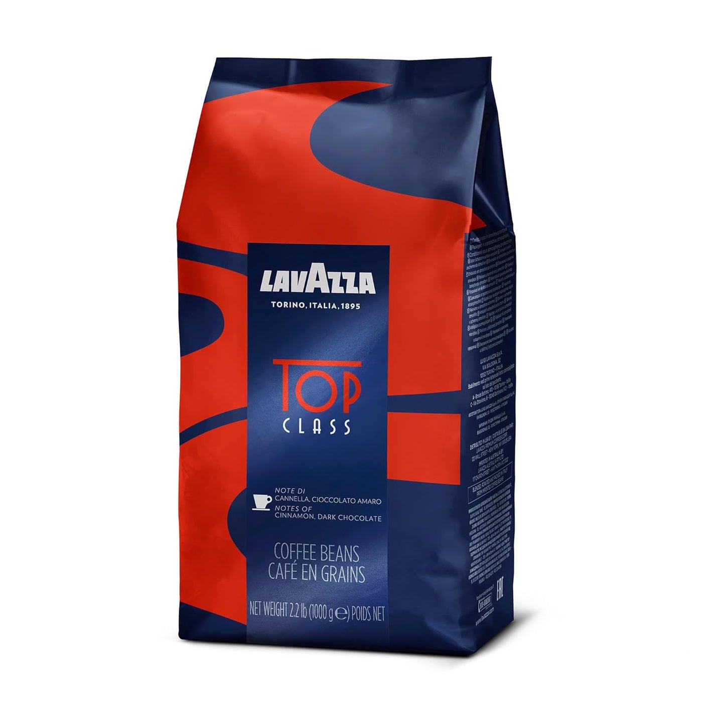 Lavazza Top Class Whole Bean Coffee Blend – Premium Italian Espresso for the Connoisseur's Home Café Counter, Daily Espresso Shots