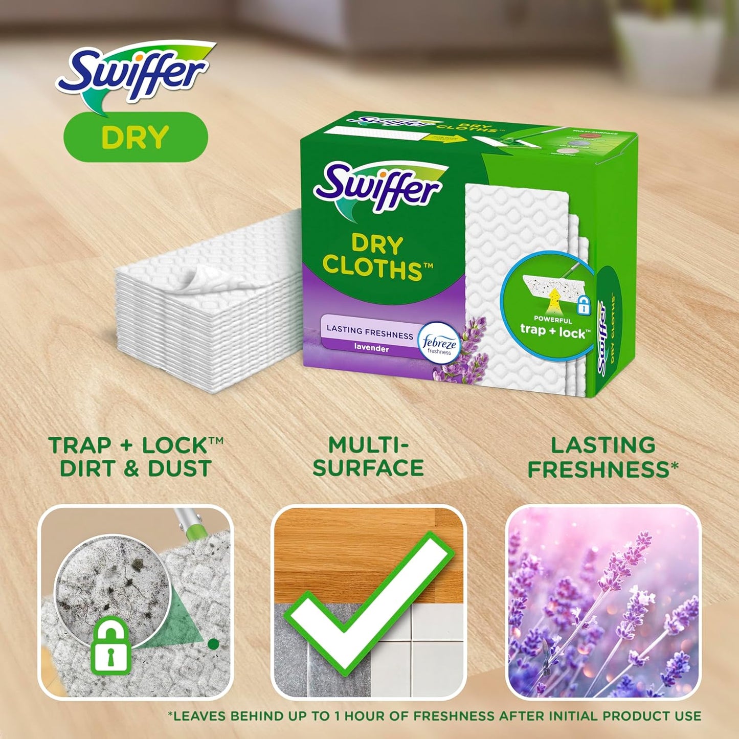 lavender scent providing up to 1 hour of post-cleaning freshness