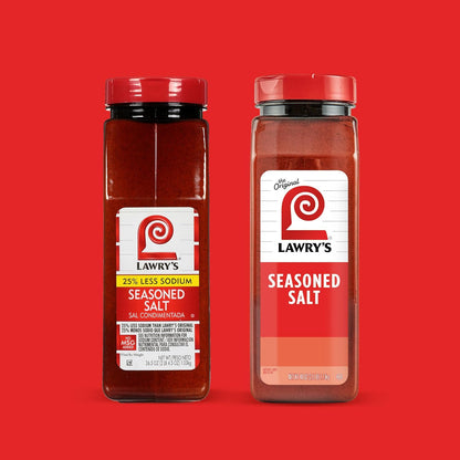 Lawry's 25% Less Sodium Seasoned Salt – Smart Pantry Swap for Heart-Conscious Home Cooks, Everyday Meal Seasoning
