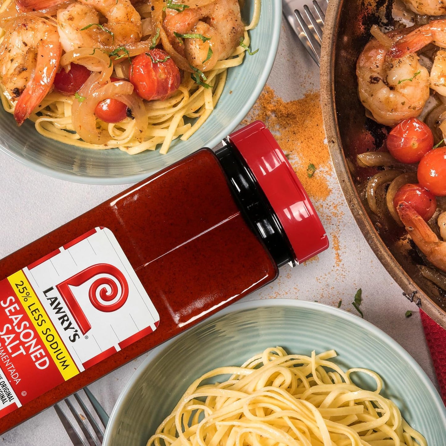 Lawry's 25% Less Sodium Seasoned Salt – Versatile Grilling Seasoning for Backyard Cookouts, Meats and Veggies
