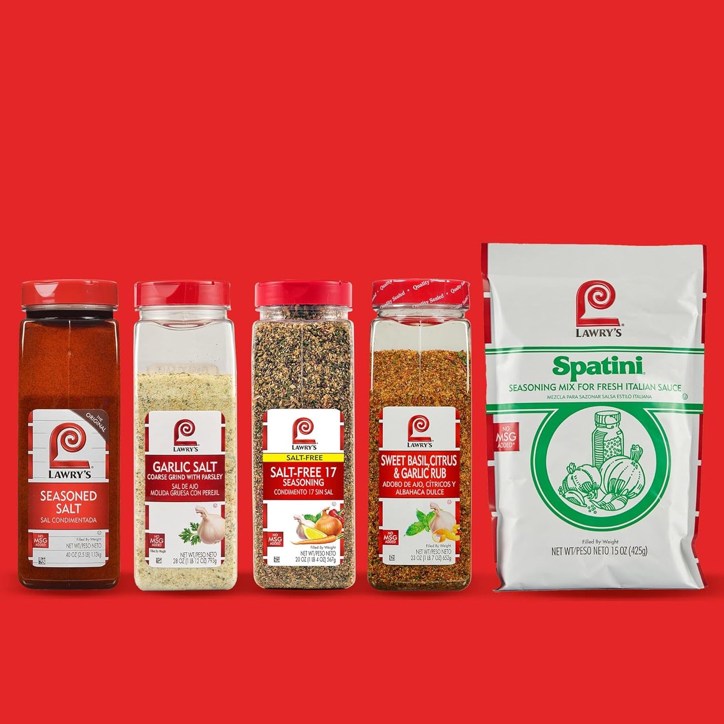 Lawry's 25% Less Sodium Seasoned Salt – Versatile Grilling Seasoning for Backyard Cookouts, Meats and Veggies