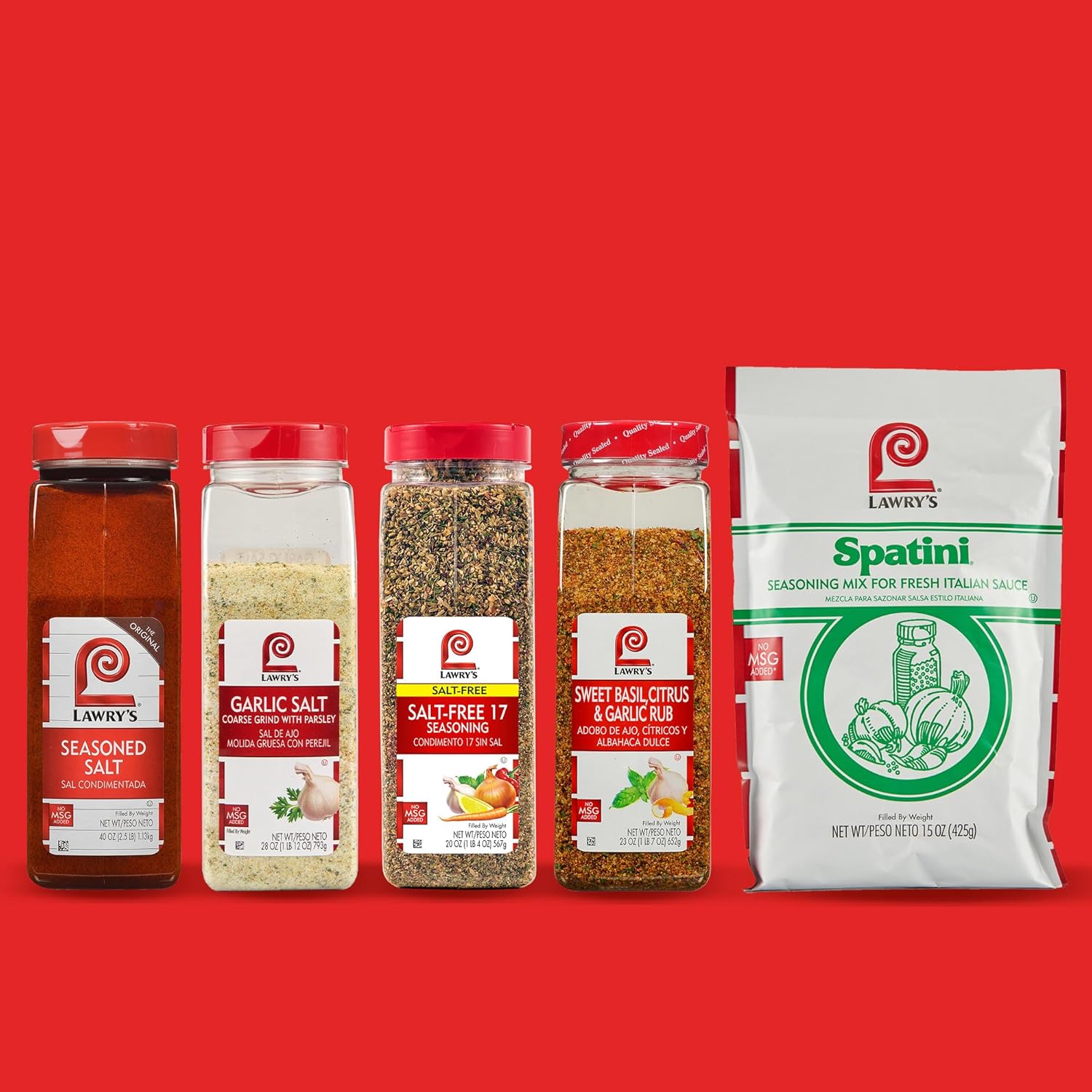 Lawry's 25% Less Sodium Seasoned Salt – Versatile Grilling Seasoning for Backyard Cookouts, Meats and Veggies