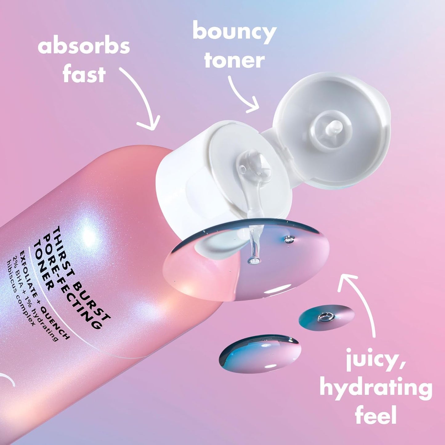 leave-on liquid toner format that does not require rinsing