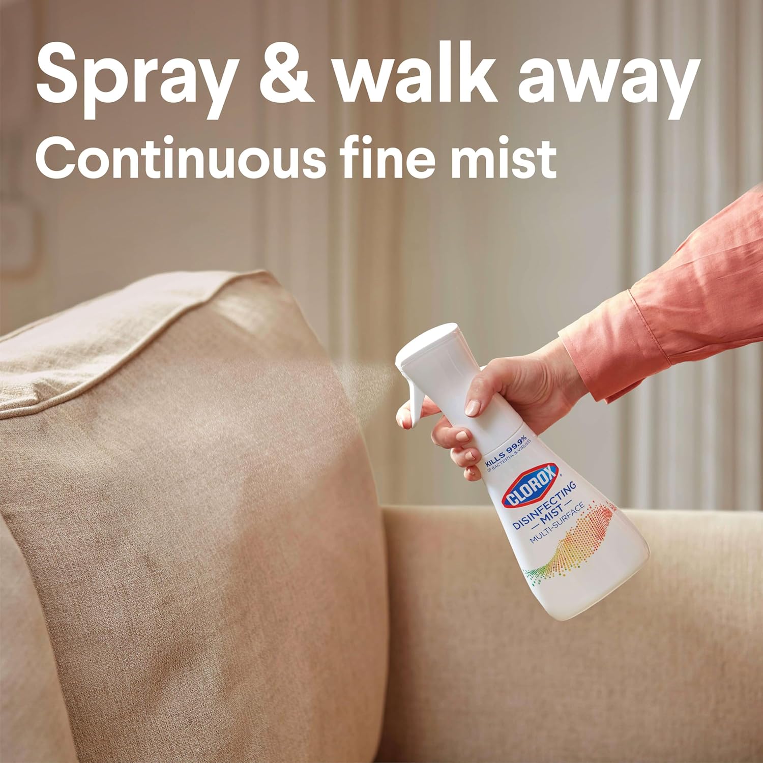 lemon and orange blossom scent leaves a fresh fragrance after disinfecting
