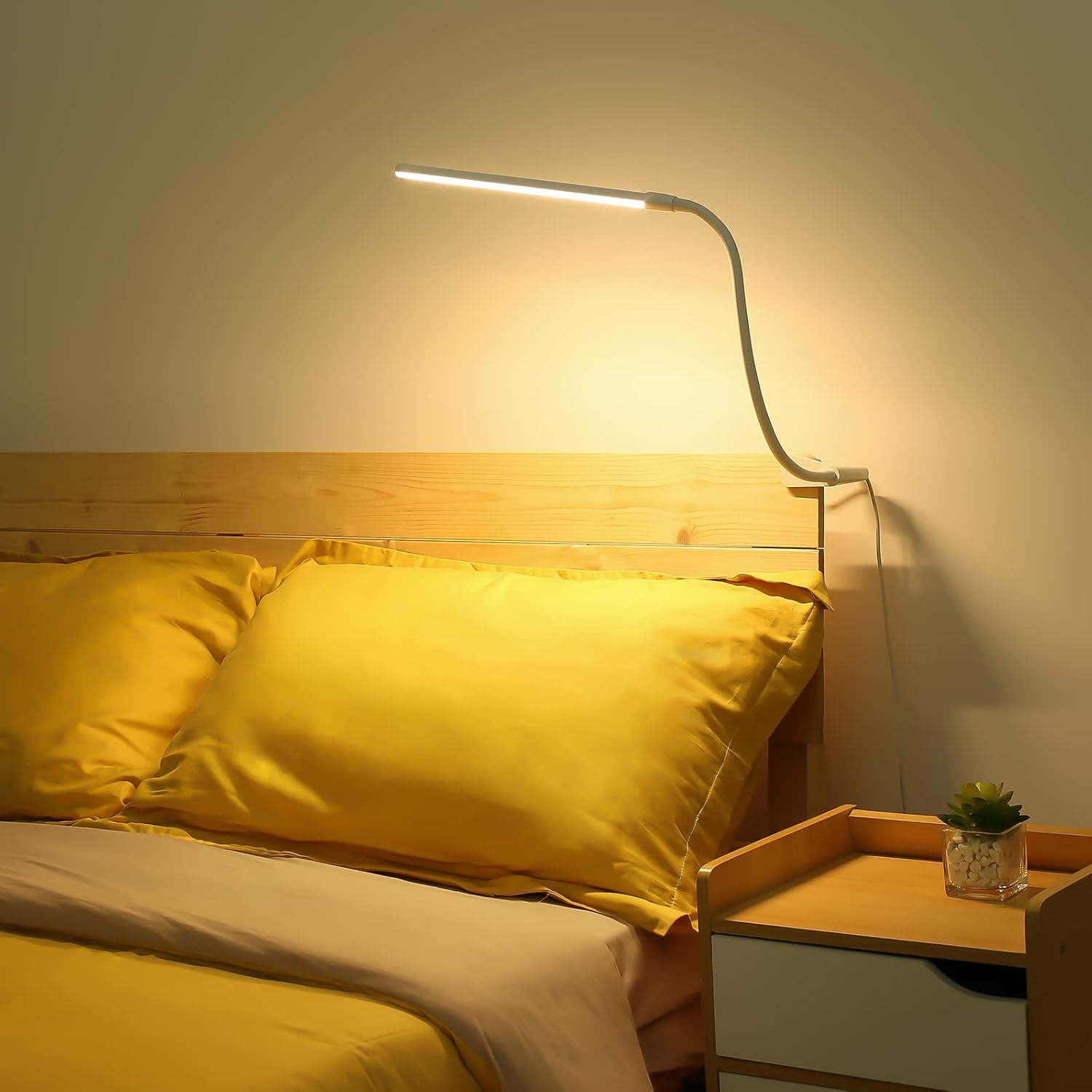 Lepro LED Desk Lamp with Clamp for Remote Workers, 450LM Non-Flicker Reading Light with 3 Color Modes
