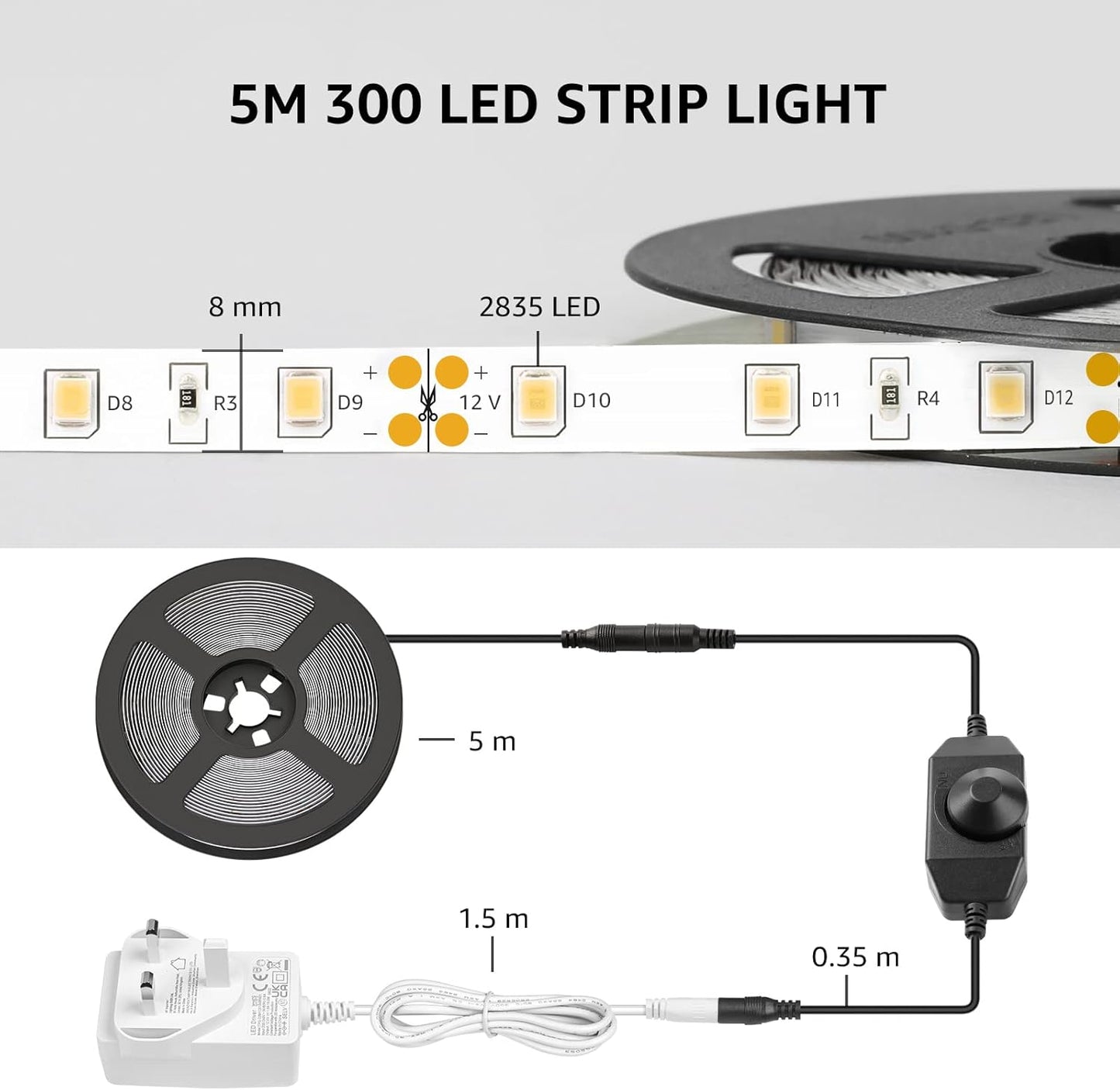 Lepro LED Strip Light – Bright 3000K Task Lighting for Home Office Focus and Kitchen Workstations