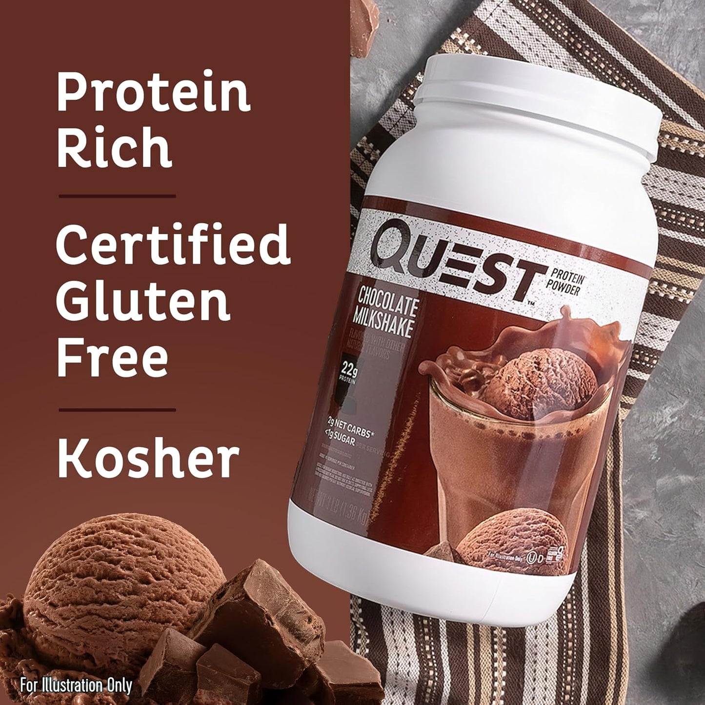 less than 1g sugar and 2g net carbs per serving for macro-friendly use