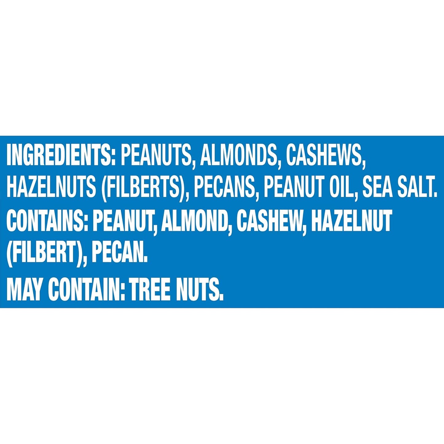 less than 50% peanuts formulation for greater nut variety